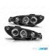 FARI PER PEUGEOT 206 98-08 ANGEL EYES CCFL FONDO NERO H4 OEM