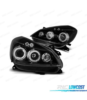 FARI RENAULT CLIO 05-09 ANGEL EYES LED FONDO NERO
