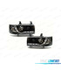 FARI VOLKSWAGEN VW T4 TRANSPORTER 90-03 LUCE LED DIURNA FONDO NERO