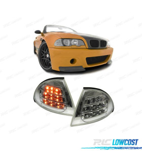 FRECCIE FRONTALI CROMATE CON LED BMW E46 BERLINA 98-01