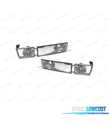 FRECCIE LATERALI FENDINEBBIA PER VOLKSWAGEN VW GOLF 3, 91-97. VETRO CHIARO-CROMATO