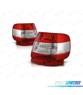FANALI PER AUDI A4 B5 94-00 ROSSO BIANCO