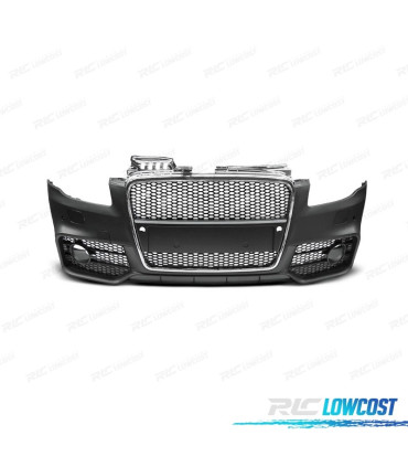 PARAURTI ANTERIORE AUDI A4 04-07 LOOK RS4 GRIGLIA CROMO-NERO PDC SRA