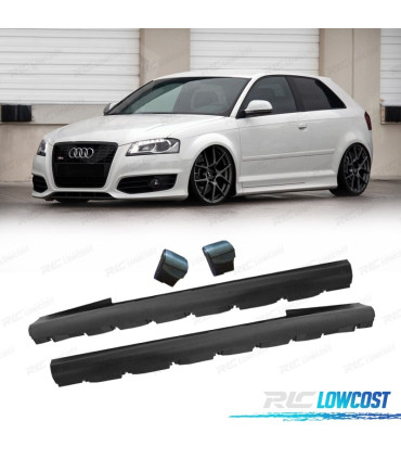 PROFILI LATERALI AUDI A3 8P 03-11 3 PORTE LOOK S3