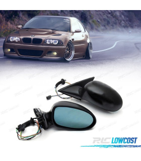 SPECCHIETTI RETROVISORI PER BMW SERIE 3 E46 COUPE CABRIO LOOK M3 PIEGHEVOLI RISCALDATI CON MEMORIA
