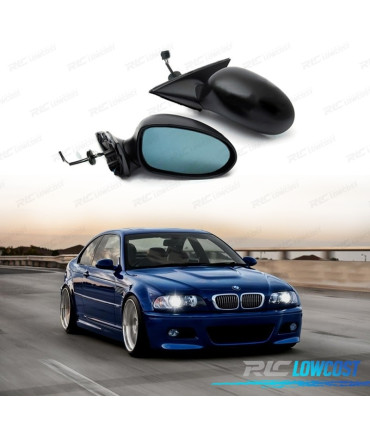 SPECCHIETTI RETROVISORI BMW SERIE 3 E46 COUPE CABRIO LOOK M3 PIEGHEVOLI RISCALDATI