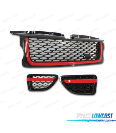 GRIGLIA ALETTE PER RANGE ROVER SPORT 06-09 EDIZIONE NERA ROSSA