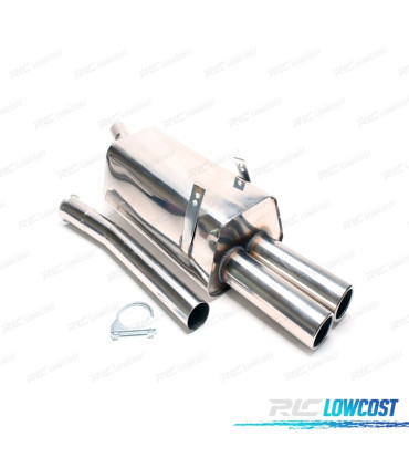 SILENZIATORE DI SCARICO PER BMW SERIE 3 E36 L6 1991-1998 INOX x2
