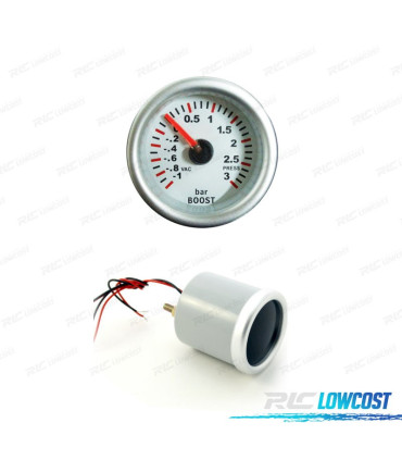 OROLOGIO PRESSIONE TURBO SFONDO BIANCO ILLUMINATO