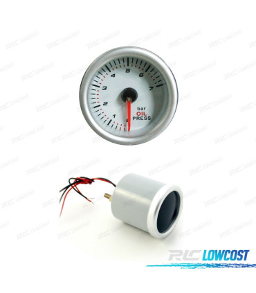 OROLOGIO PRESSIONE OLIO FONDO BIANCO ILLUMINATO