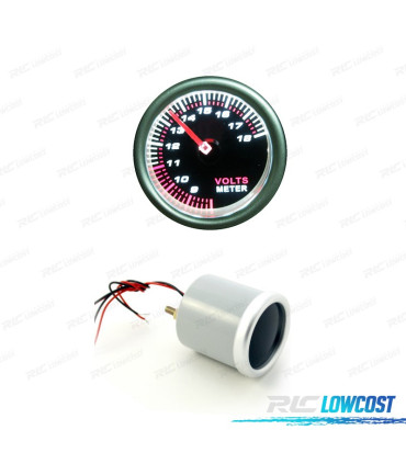 OROLOGIO VOLTMETRO FONDO NERO ILLUMINATO