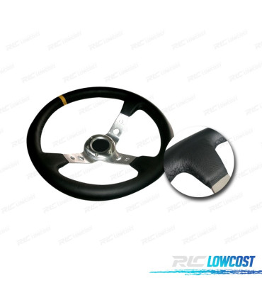 STERZO INVERTITO IN SIMILPELLE NERO CON BRACCI ARGENTATI E BORDO GIALLO