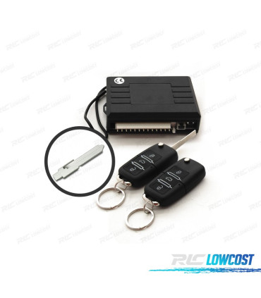 CHIUSURA CENTRALIZZATA UNIVERSALE CON 2 TELECOMANDI CON LAMA PIEGHEVOLE