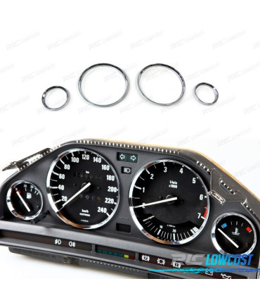 CERCHI CROMATI QUADRO STRUMENTI BMW E30 LOOK M3