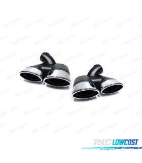 TERMINALI SCARICO DOPPIE OVALI MERCEDES W211 02-09 ASPECTO AMG DIESEL