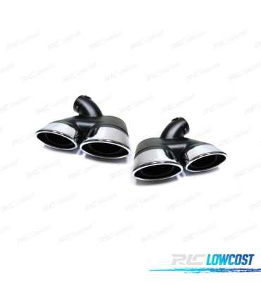 TERMINALI SCARICO DOPPIE OVALI MERCEDES W211 02-09 ASPECTO AMG DIESEL