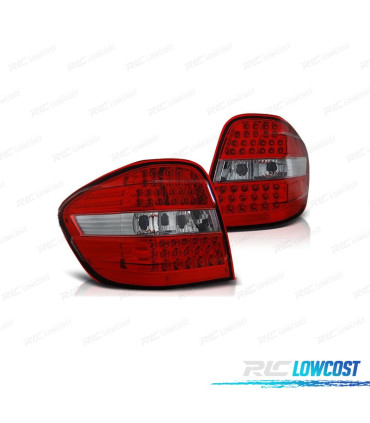 FANALI PER MERCEDES CLASSE ML W164 05-08 COLORE ROSSO CROMATO LED
