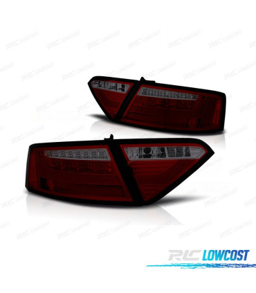 FANALI AUDI A5 07-11 LIGHT BAR ROSSO FUMÉ