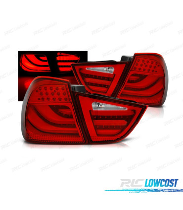 FANALI BMW SERIE 3 E90 08-12 LIGHT BAR ROSSO CROMATO