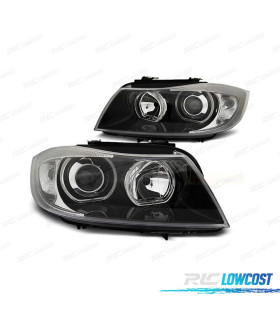 FARI BMW E90 91 05-08 ANGEL EYES LED CCFL FONDO NERO