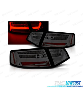 FANALI AUDI A6 4F 08-11 LIGHT BAR FONDO CROMATO FUMÈ