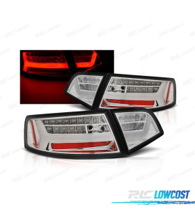 FANALI AUDI A6 4F 08-11 LIGHT BAR FONDO CROMATO