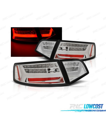 FANALI AUDI A6 4F 08-11 LIGHT BAR FONDO CROMATO
