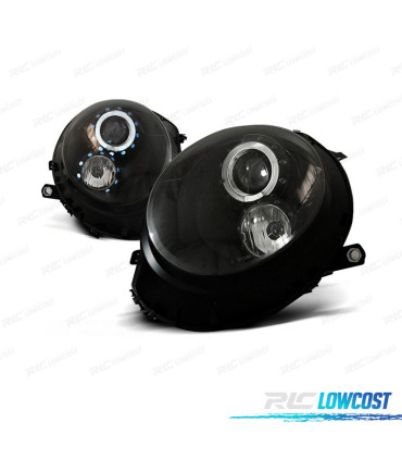 FARI PER MINI COOPER R56 R57 06-14 ANGEL EYES FONDO NERO
