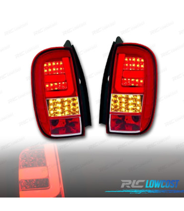 FANALI DACIA DUSTER 10-13 BARRE LUMINOSE A LED ROSSO CROMATO