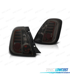 FANALI FIAT 500 07- LED FONDO CROMATO FUME