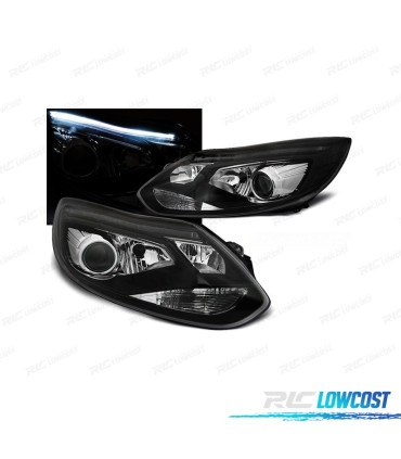 FARI FORD FOCUS 11-14 TUBE LIGHT FONDO NERO