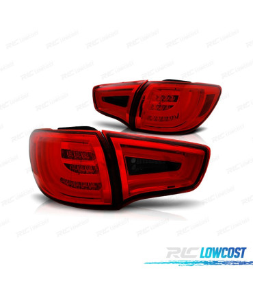 FANALI PER KIA SPORTAGE 09-14 LIGHT BAR ROSSO FUMÉ