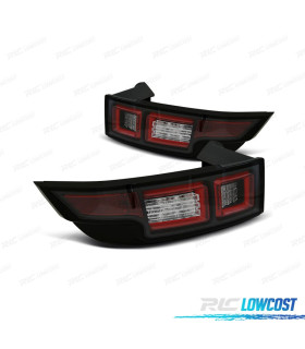 FANALI RANGE ROVER EVOQUE 11-15 LIGHT BAR FONDO NERO AFFUMICATO