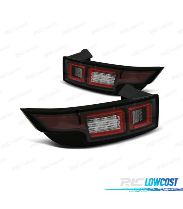FANALI RANGE ROVER EVOQUE 11-15 LIGHT BAR FONDO NERO AFFUMICATO