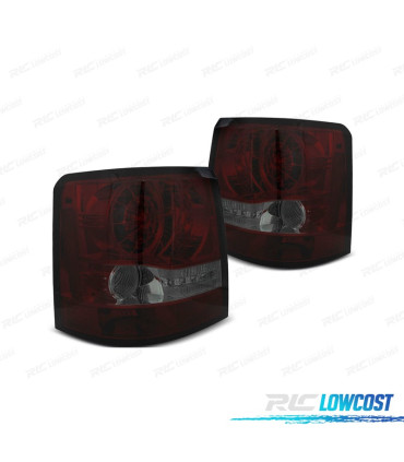 FANALI PER RANGE ROVER SPORT 05-09 LED ROSSO AFFUMICATO