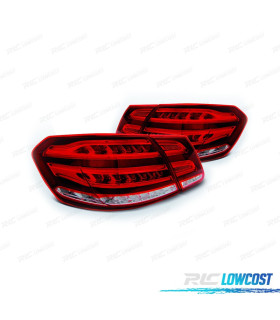 FANALI PER MERCEDES CLASSE E W212 09-13 LIGHT BAR ROSSO CROMATO