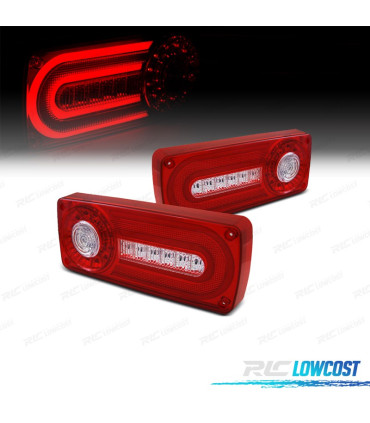 FANALI PER MERCEDES CLASSE G W463 LIGHT BAR ROSSO CROMATO