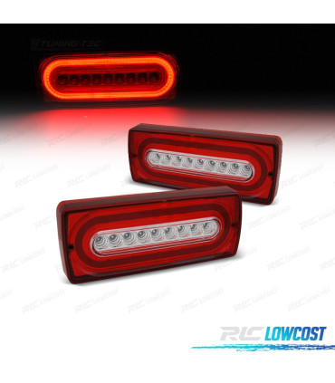 FANALI PER MERCEDES CLASSE G W463 LED ROSSO CROMATO