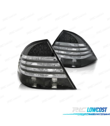 FANALI PER MERCEDES CLASSE S W220 98-05 LED SFONDO CROMATO FUME'