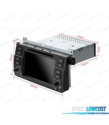 RADIO NAVIGATORE 7" PER BMW SERIE 3 E46 98-06 USB GPS TOUCH HD