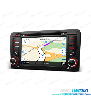 RADIO NAVIGATORE 7" PER AUDI A3 8P 03-12 USB GPS TATTILE HD