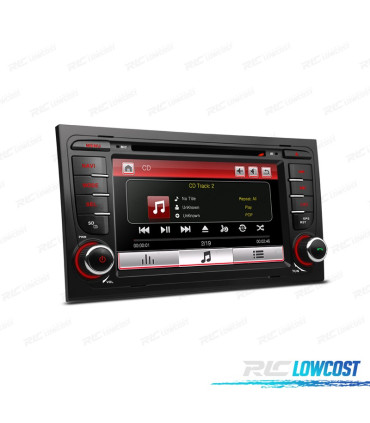 NAVIGATORE RADIO 7" PER AUDI A4 B6 B7 00-07 USB GPS TOUCH HD
