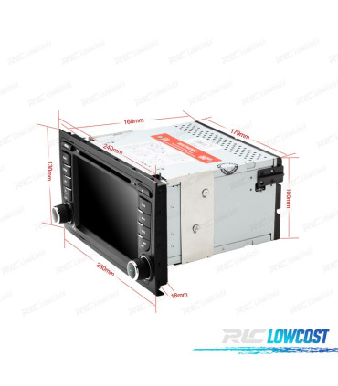 NAVIGATORE RADIO 7" PER AUDI A4 B6 B7 00-07 USB GPS TOUCH HD