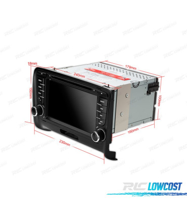 RADIO NAVIGATORE 7" PER AUDI TT 06-12 USB GPS TOUCH HD