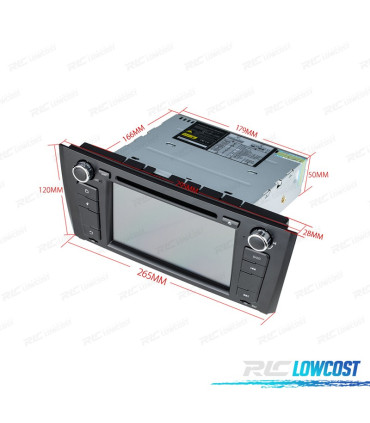 RADIO NAVIGATORE 7" PER BMW SERIE 1 E81 E82 E87 E88 04-11 USB GPS TOUCH HD
