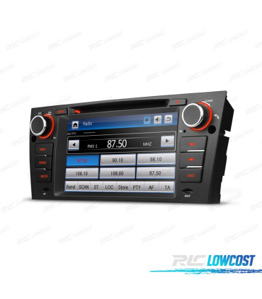 RADIO NAVIGATORE 7" PER BMW SERIE 3 E90 91 92 93 05-10 USB GPS TATTILE HD