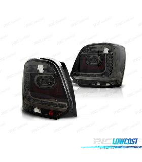 FANALI PER VOLKSWAGEN VW POLO 6R 09-14 LED FONDO CROMATO AFFUMICATO