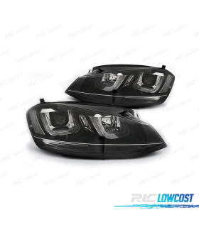 FARI PER VOLKSWAGEN VW GOLF 7 12-17 ASPECTO GTI LUCE DIURNA FONDO NERO