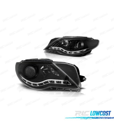 FARI PER VOLKSWAGEN VW PASSAT CC 08-12 LUCE DIURNA SFONDO NERO