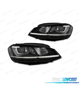FARI PER VOLKSWAGEN VW GOLF 7 12-17 LUCE DIURNA DINAMICA FONDO NERO